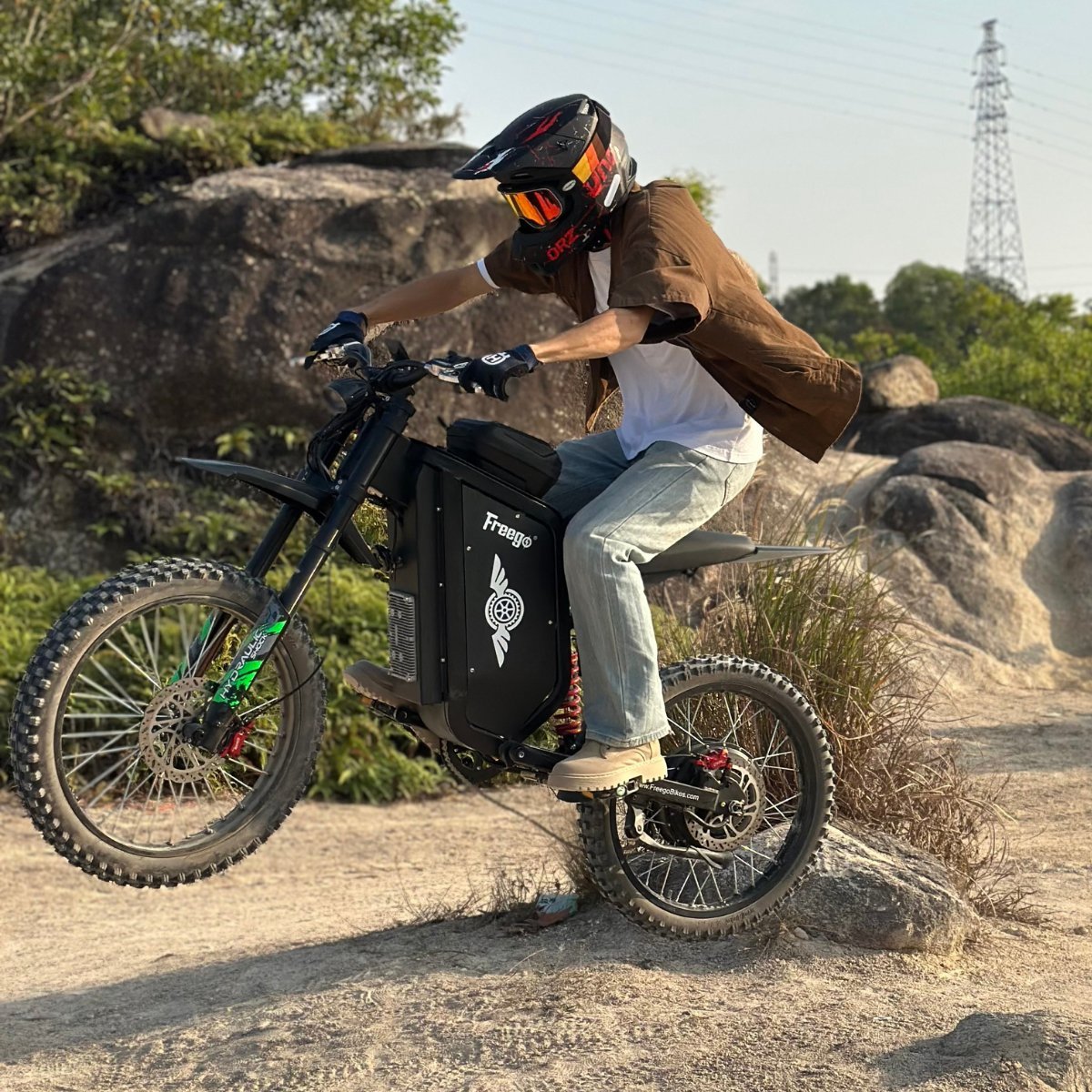 Freego X3 All-Terrain Electric Dirt Bike with Pedals - Image 2